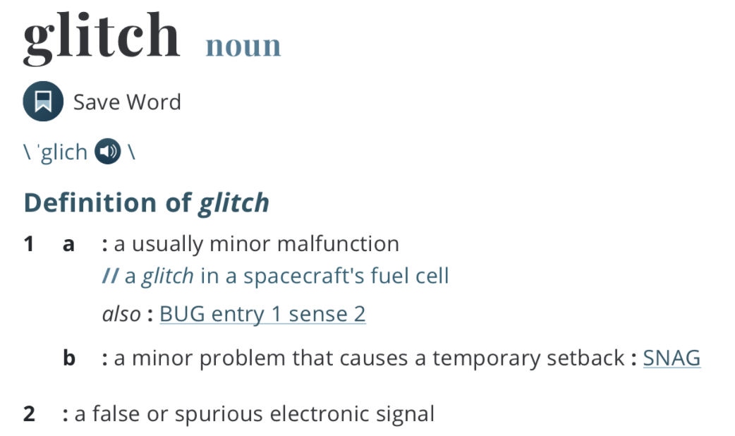 glitched definition