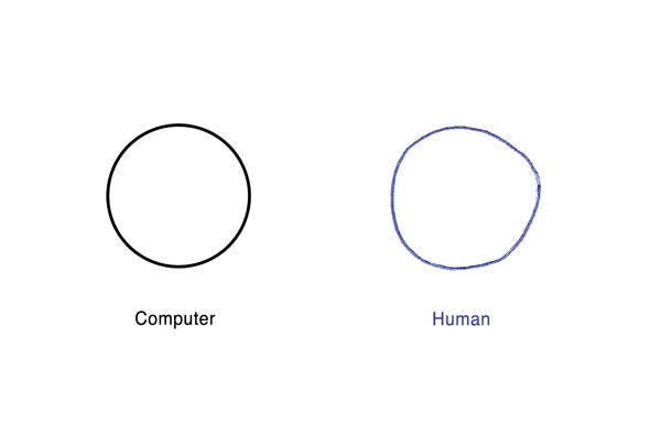 human in circle, computer in circle